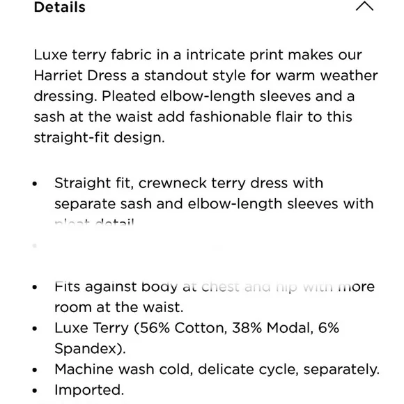 Lilly Pulitzer Harriet Mandevilla Baby Paradise Petals Terry Dress Size XS - Picture 5 of 14